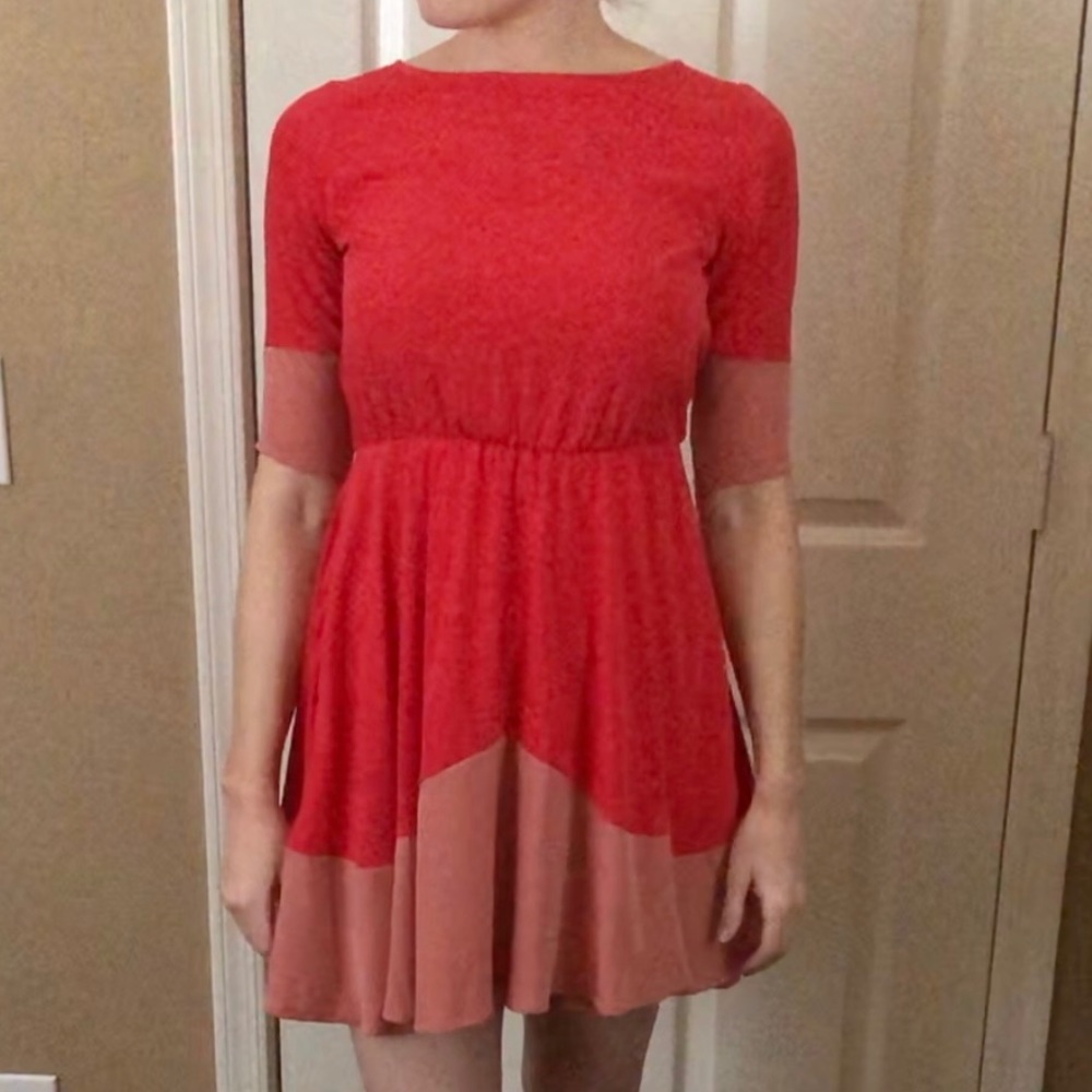 Red skater dress